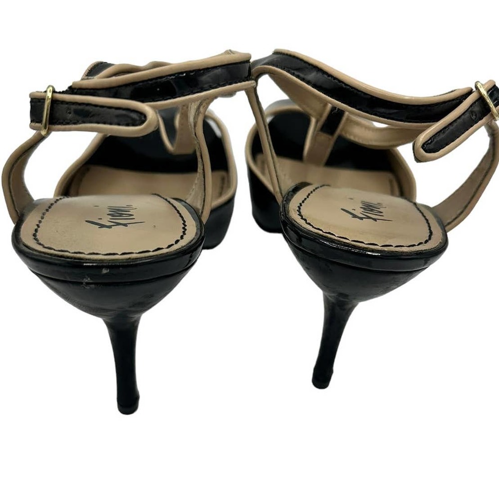 FIONI BLACK PATENT LEATHER HEELS SIZE 10M - Picture 6 of 11